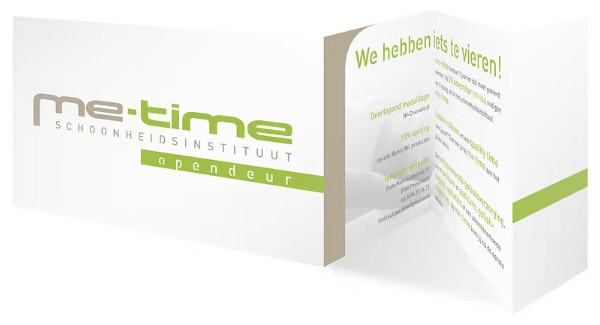 Uitnodiging opendeur, gevouwen